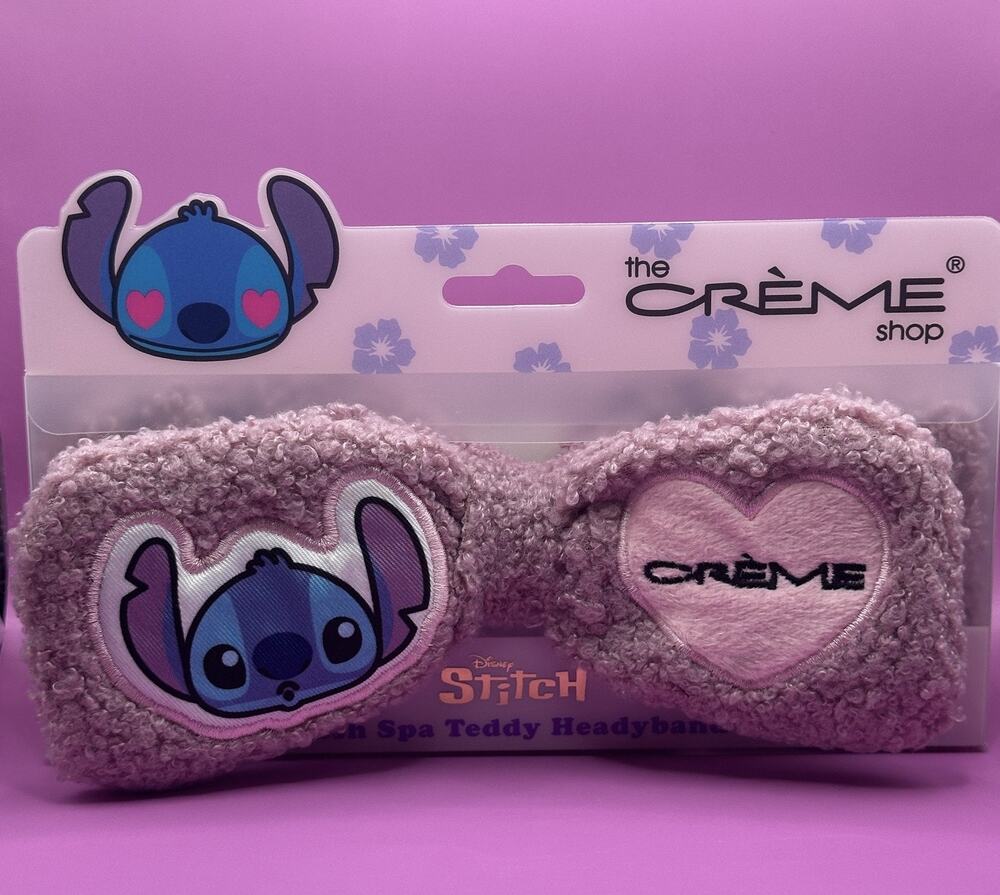 NWT The Crème Shop Disney Stitch Plush Teddy Spa Headband